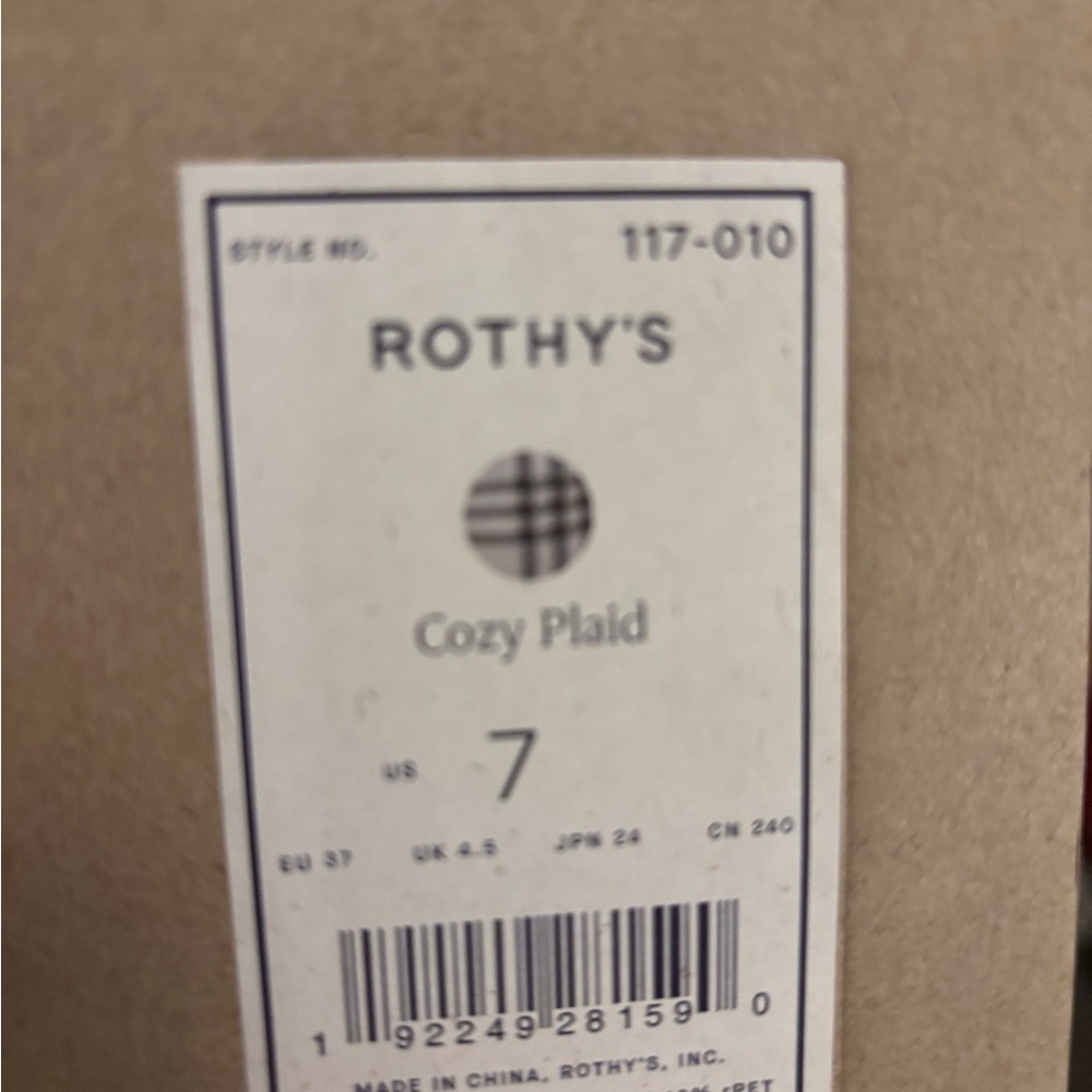 Rothy's Checkered Cozy Slip-Ons - Picture 5 of 5